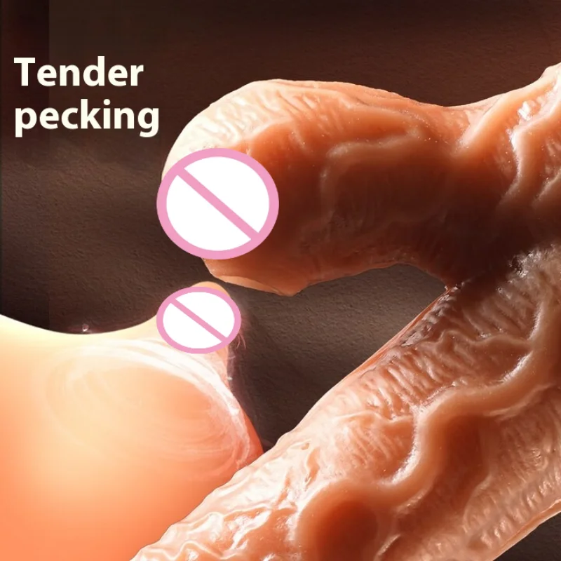 Realistic Skin Big long Dildo Vibrator for Women with Female Penis Adult Sex Toy for Masturbator Anal Plug G Spot USB Telescopic