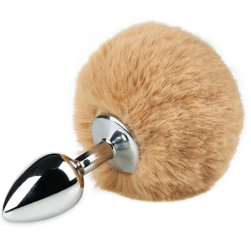 Plush Anal Plug Rabbit Tail Adult Sex Toys For Women Butt Male Gay Dildos Cosplay Bunny Steel Men Prostate Massager Smooth Touch