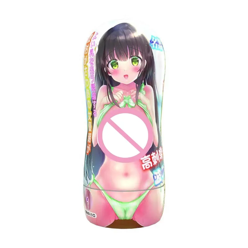 Anime Male Masturbator Cup Artificial  Adult Sex Toys for Men Soft Pussy Vagina Endurance Exercise Vacuum Pocket Cup Dildo Games