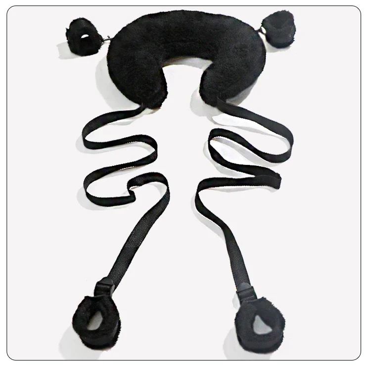 U-shaped pillow Handcuffs Ankle Cuffs BDSM Bondage Sex Toys with Bed Restraint leg Strap Flirting Split for Couples Adult  Games