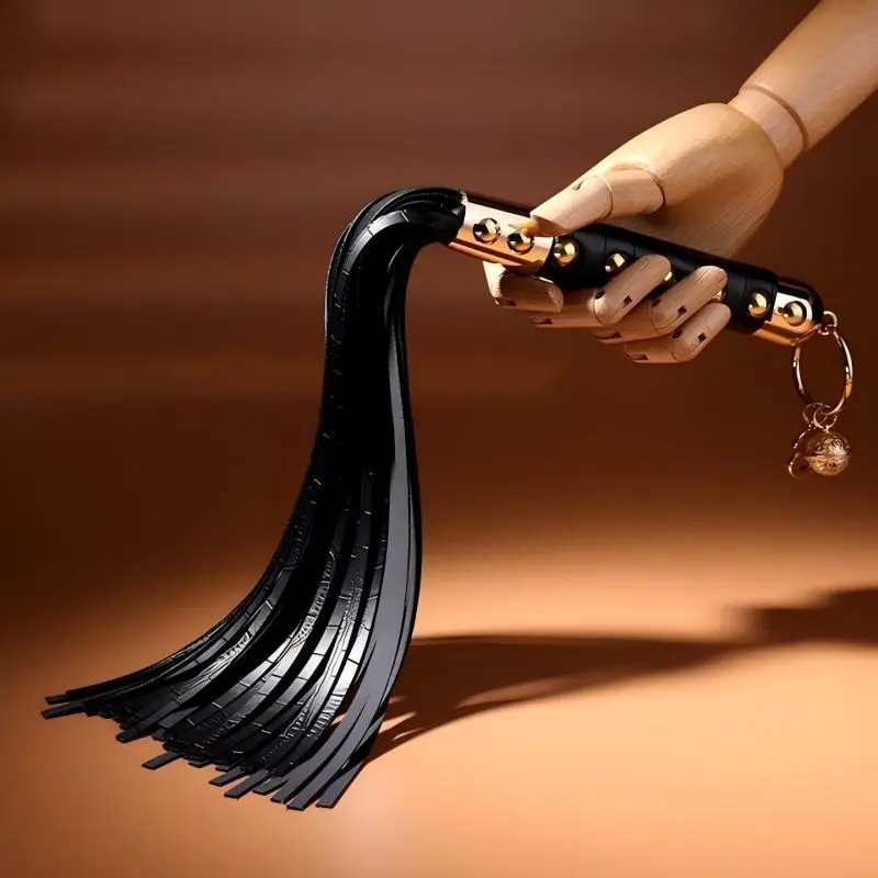 BDSM whip with golden handle for bedroom Sex Toys for Couples cosplay Adult Games Flogger Leather Spanking Paddle Fetish whip