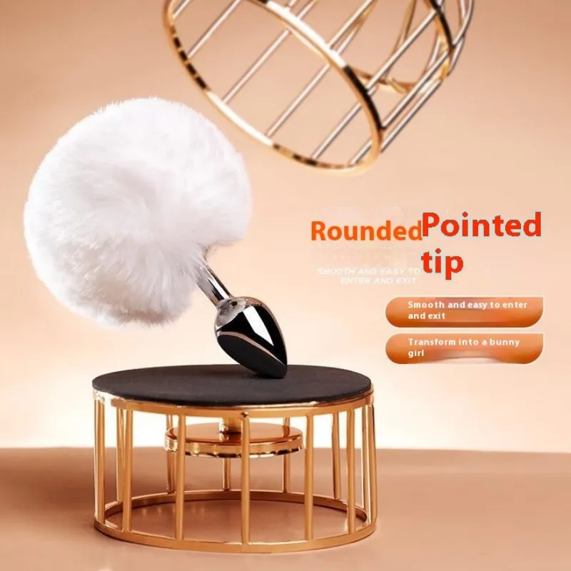 Plush Anal Plug Rabbit Tail Adult Sex Toys For Women Butt Male Gay Dildos Cosplay Bunny Steel Men Prostate Massager Smooth Touch