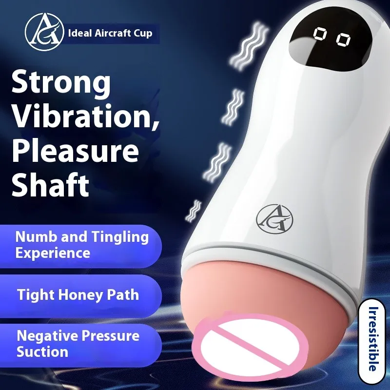 Automatic Male Mastubator Cup with Telescopic Rotation Pussy Adult Sex Toy Realistic Vaginal Sucking Penis Pump Vagina Adult Sex