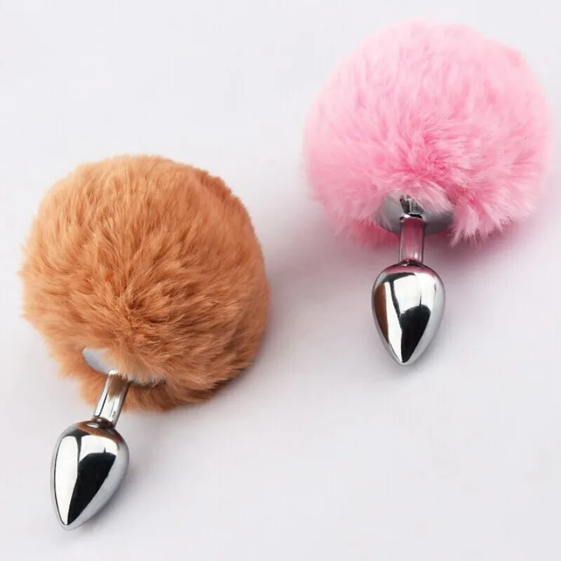 Plush Anal Plug Rabbit Tail Adult Sex Toys For Women Butt Male Gay Dildos Cosplay Bunny Steel Men Prostate Massager Smooth Touch
