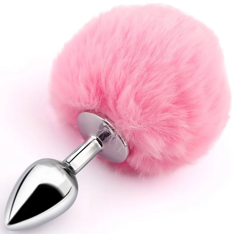 Plush Anal Plug Rabbit Tail Adult Sex Toys For Women Butt Male Gay Dildos Cosplay Bunny Steel Men Prostate Massager Smooth Touch