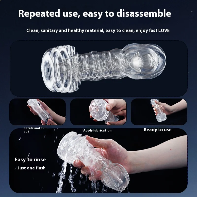 Three Types Male Mastubator Cup Soft Pussy Sex Toys Transparent Vagina Adult Sex Realistic Vaginal Sucking Penis Pump Vacuum Cup