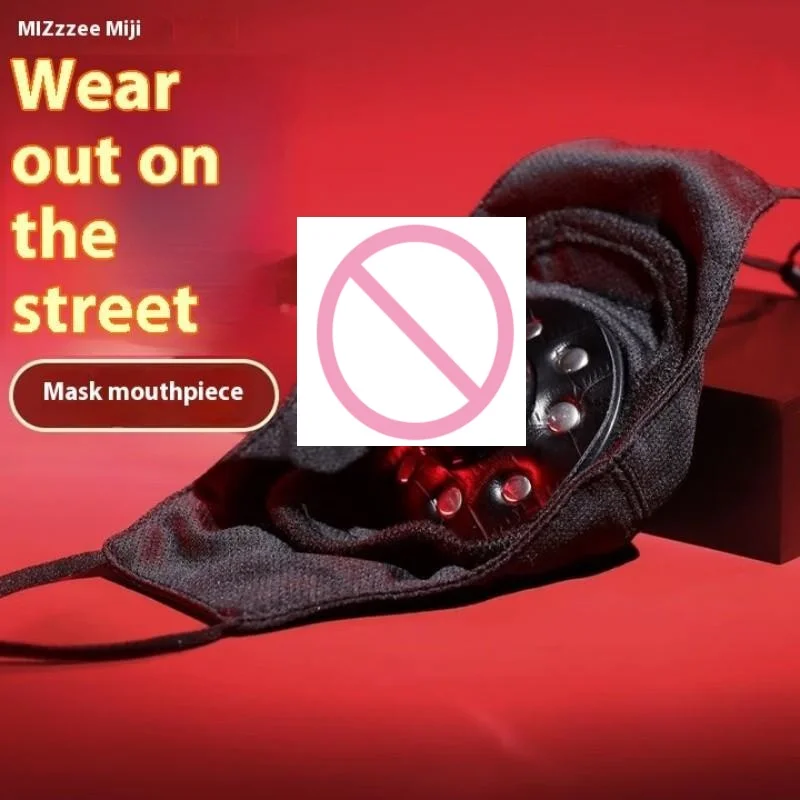 BDSM High-quality Mask mouth plug Bondage Harness Gag in Mask with Mouth Gag Silicone Dildo Penis Plug Sex Toys for Couples