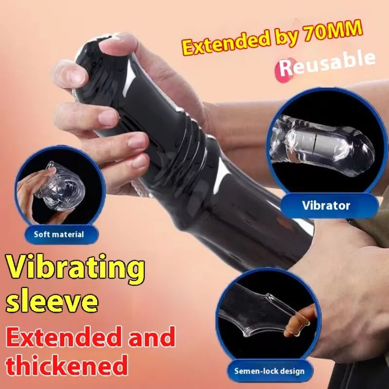 Huge Reusable Enlargemen Cock Ring Delay Ejaculation Penis Magnify Dildo Sleeves Condom Dick Rings Stronger Sex Toys For Men