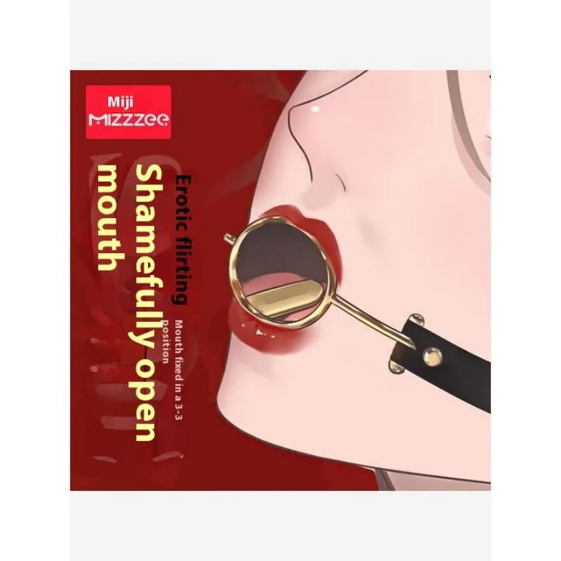 Compel Mouth Opener Tongue Depressor Ring Sex Toys with BDSM Oral Fixation Metal Bondage Restraints Stimulation Mouth Gag Adult