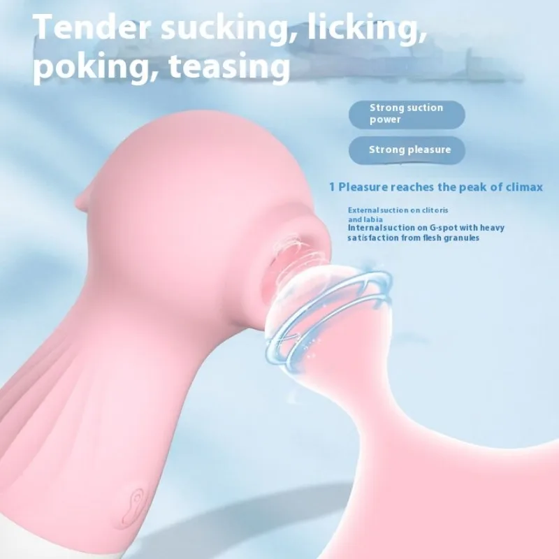 Cute Duck Sucking Vibrator or Women Vagina G Spot Clitoris Stimulator Massager Nipple Combo Masturbation  Sex Toys for Female