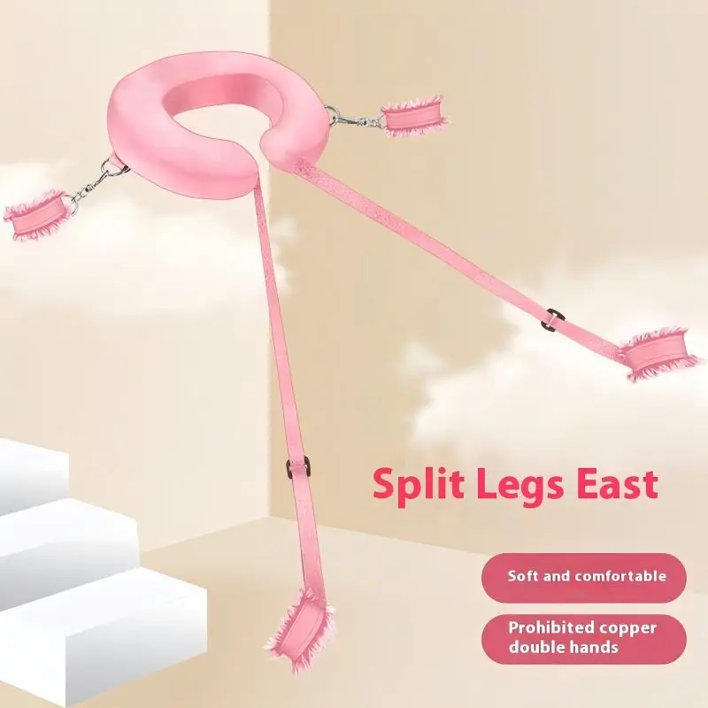 U-shaped pillow Handcuffs Ankle Cuffs BDSM Bondage Sex Toys with Bed Restraint leg Strap Flirting Split for Couples Adult  Games