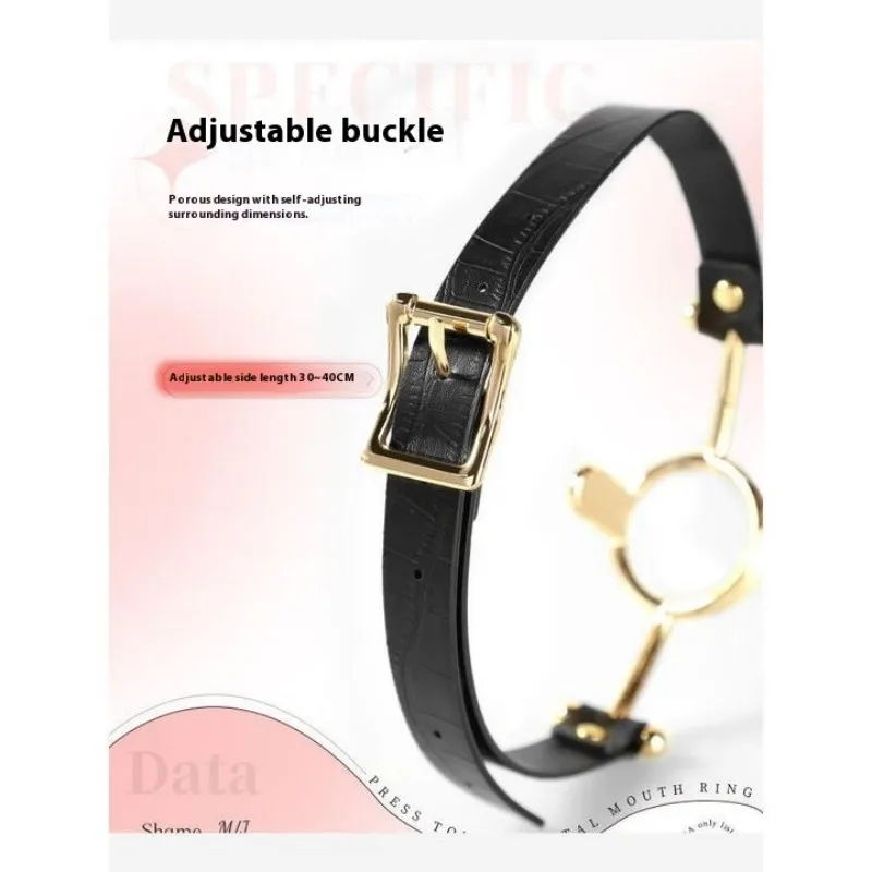 Compel Mouth Opener Tongue Depressor Ring Sex Toys with BDSM Oral Fixation Metal Bondage Restraints Stimulation Mouth Gag Adult