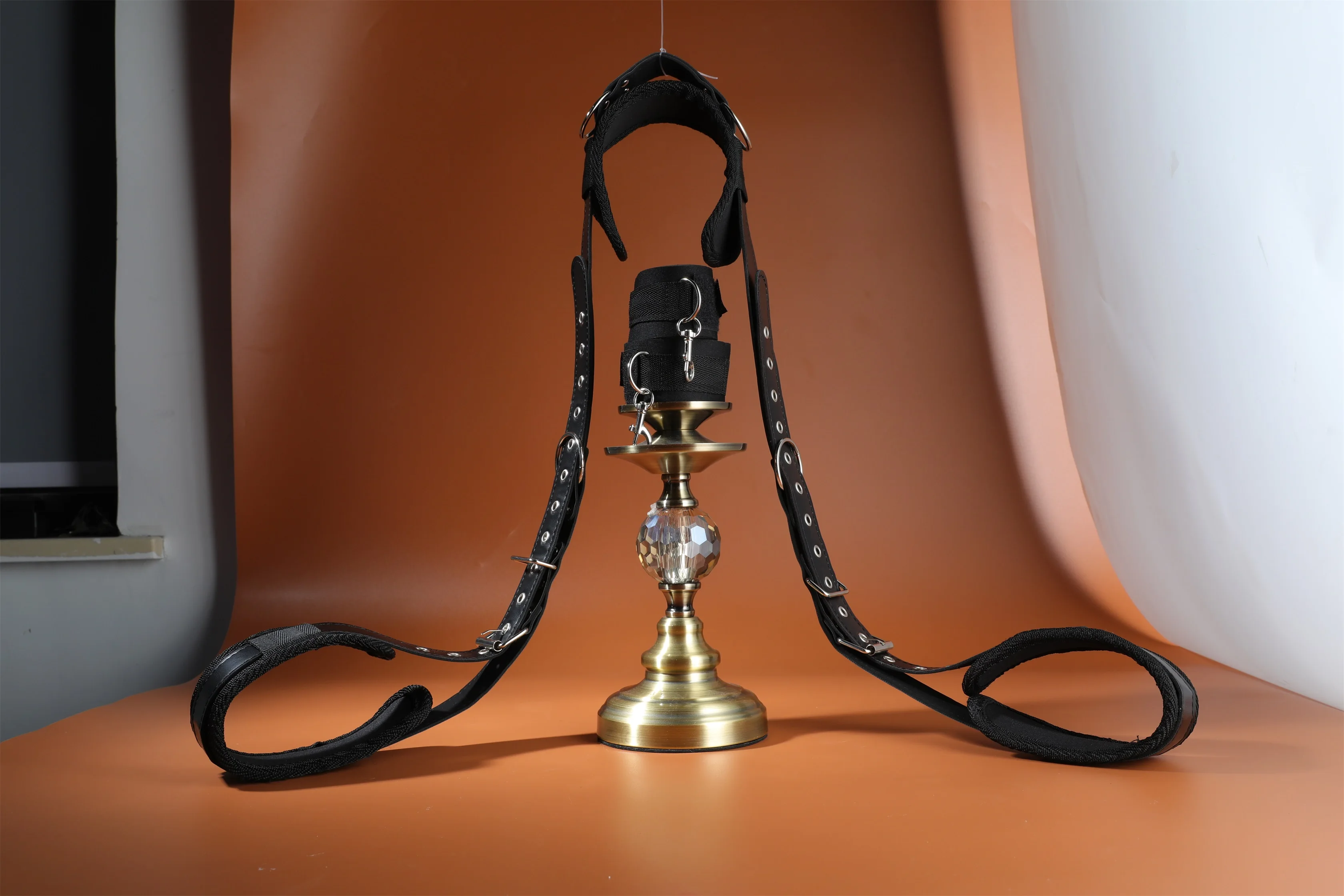 Handcuffs Ankle Cuffs BDSM Bondage Gear Sex Toys For Erotic Sex Games with Neck Wrist Restraint Strap Bondage Set Adult Games