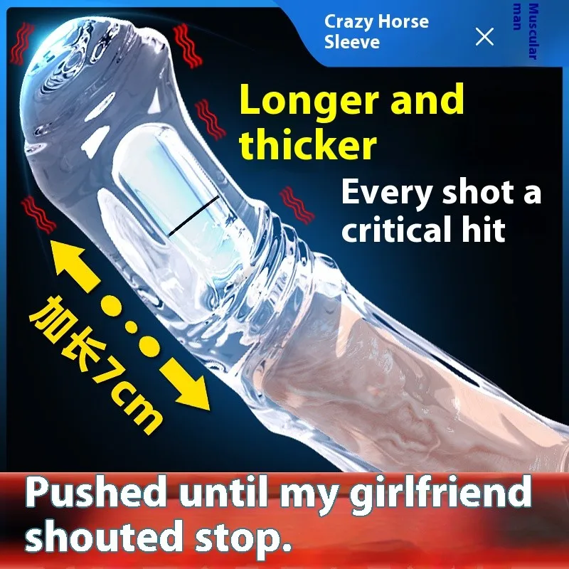 Huge Reusable Enlargemen Cock Ring Delay Ejaculation Penis Magnify Dildo Sleeves Condom Dick Rings Stronger Sex Toys For Men