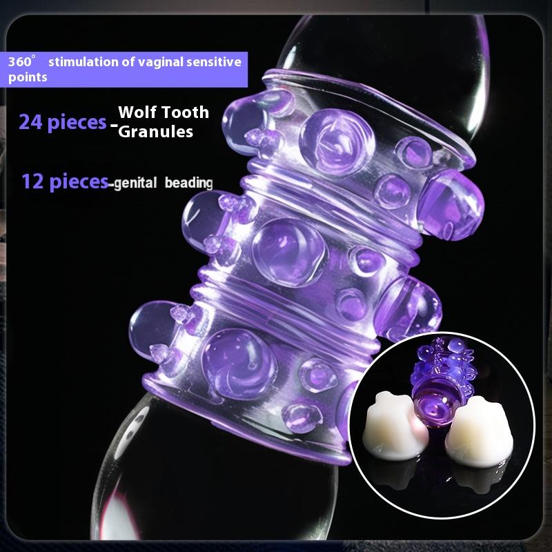 2 Pes Reusable Soft Genital Deading Dick Sleeve Fast Orgasm Delay Enlarge Cock Rings Stronger Enhancement Penis Sex Toys For Men