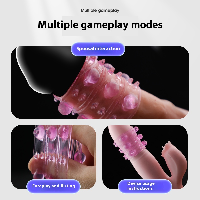 2 Pes Reusable Soft Genital Deading Dick Sleeve Fast Orgasm Delay Enlarge Cock Rings Stronger Enhancement Penis Sex Toys For Men