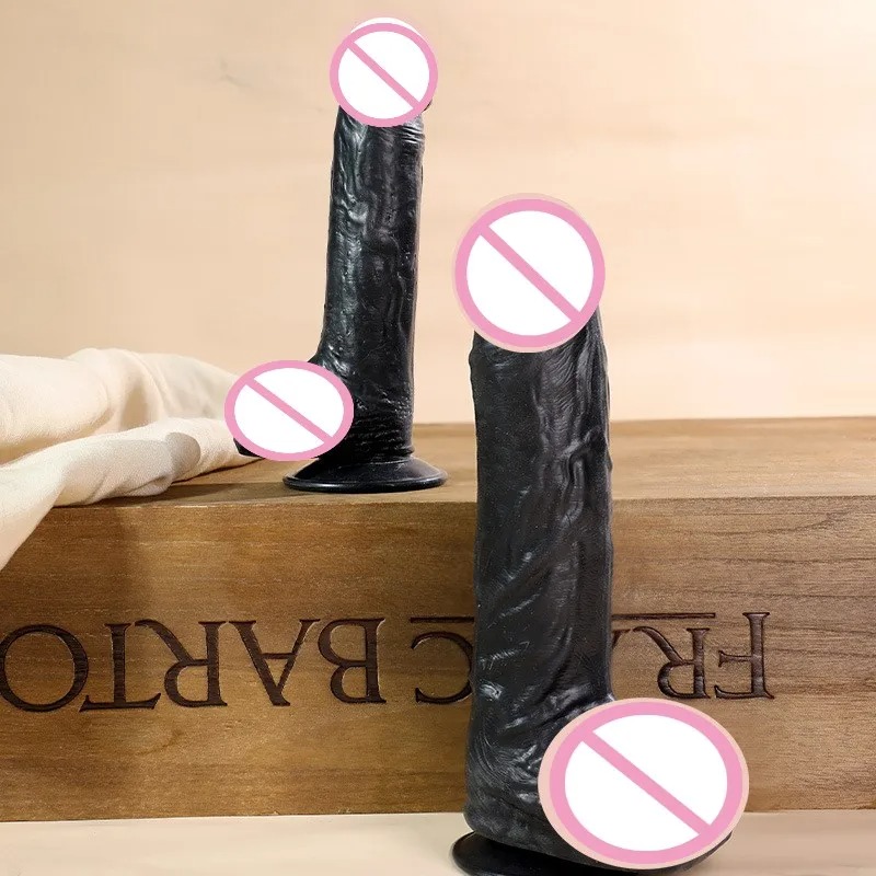 10.3 inch Realistic Black Huge Dildos Phallus Silicone Penis With Suction Cup G Spot Stimulate Sex Toys For Woman Rapid climax