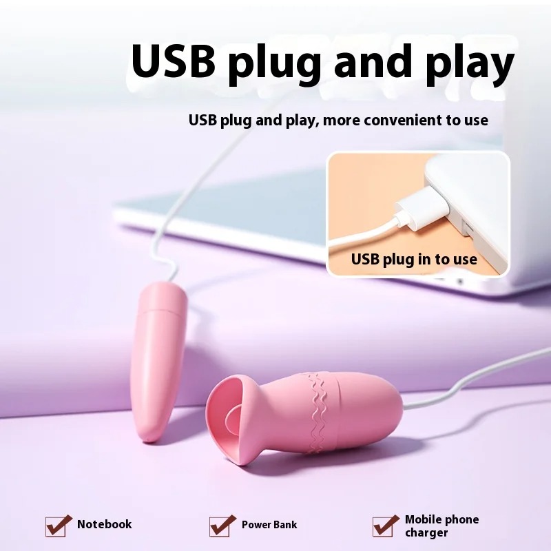 Double Jumping Egg Vaginal Vibrator G-spot Anal Clitoral Massager Sucking Tongue Licking Variable Frequency Vibration Sex Toys