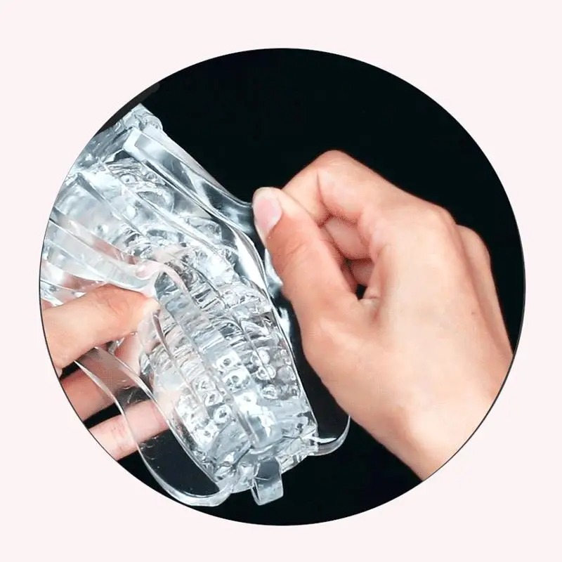 Transparent Sucking Penis Masturbation Cup Men Exerciser Sex Toys Anime Girl 3 Style Adult Soft Pussy Artificial Vagina Anal