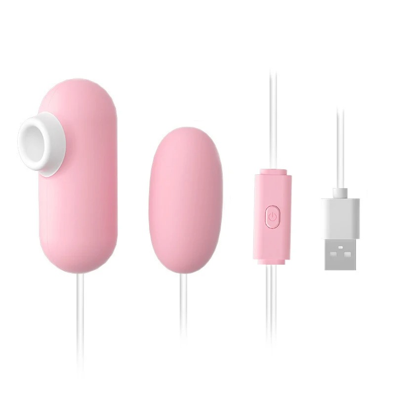 Double Jumping Egg Vaginal Vibrator G-spot Anal Clitoral Massager Sucking Tongue Licking Variable Frequency Vibration Sex Toys
