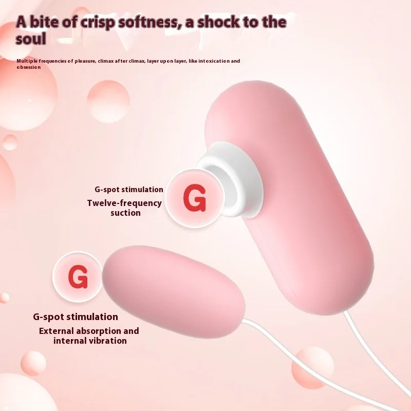 Double Jumping Egg Vaginal Vibrator G-spot Anal Clitoral Massager Sucking Tongue Licking Variable Frequency Vibration Sex Toys