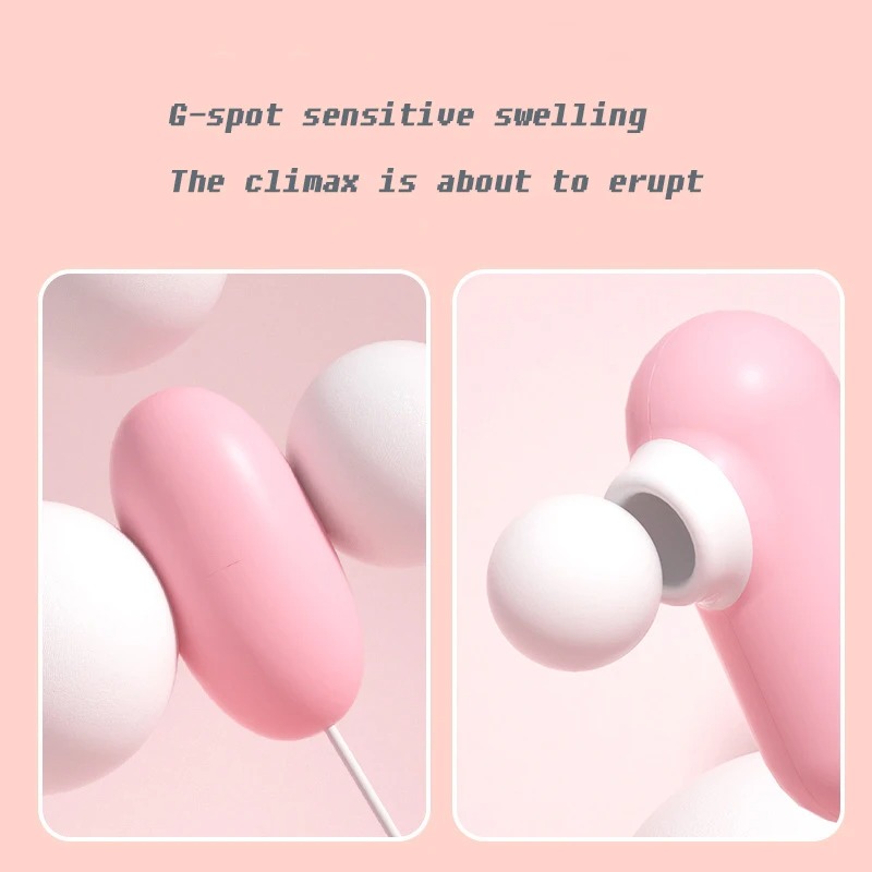 Double Jumping Egg Vaginal Vibrator G-spot Anal Clitoral Massager Sucking Tongue Licking Variable Frequency Vibration Sex Toys