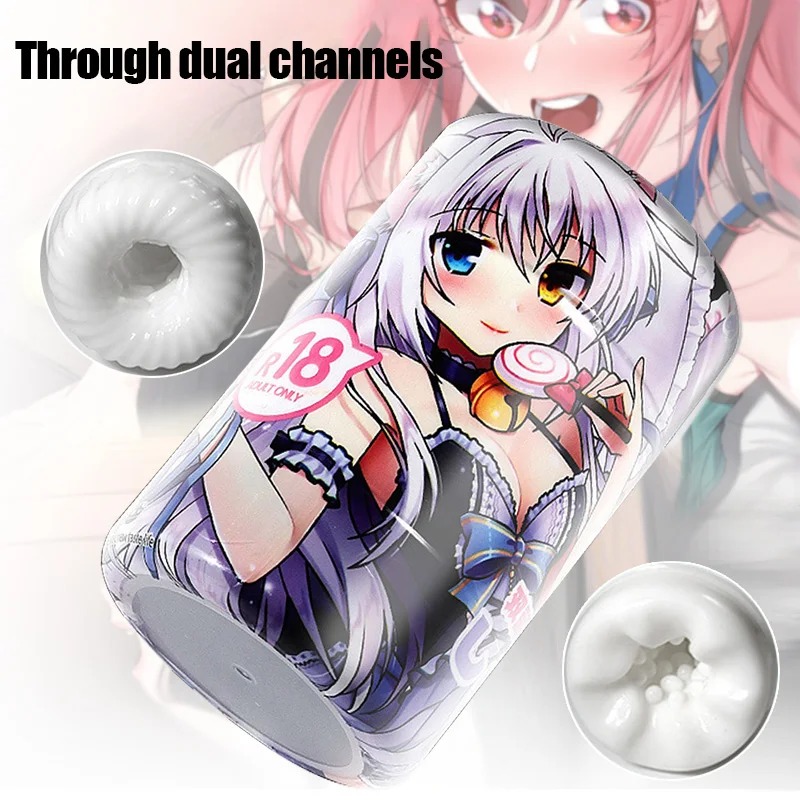 Anime Masturbation Soft Stick for Male Masturbator Pocket Pussy Realistic Vagina Masturbating Training Stimulator Adult Sex Toys