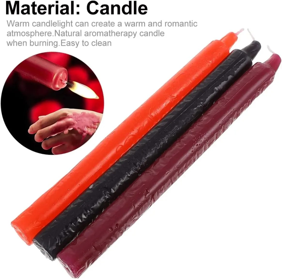Low Temperature Candle 3Pcs BDSM Romantic Passion Play Sex Candles for Couple Relaxation Flirting Sex Toys for Adults Game