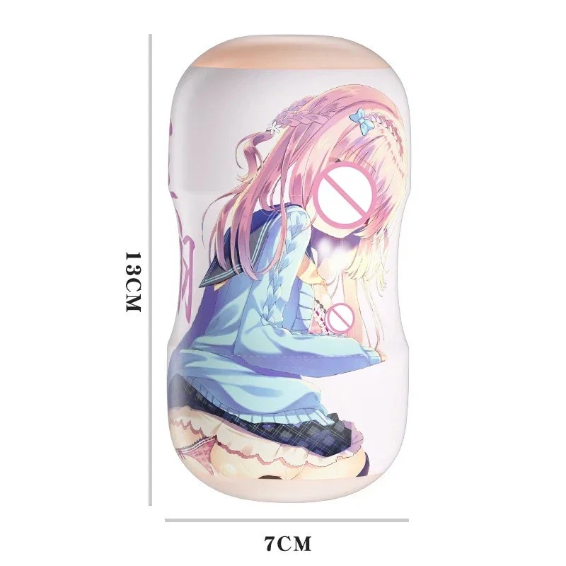 Double Penetration Channels Masturbation Cup Pussy Silicone Erotic Vagina Sucking Blowjob Massager Sex Toy Japanese Anime Vagina