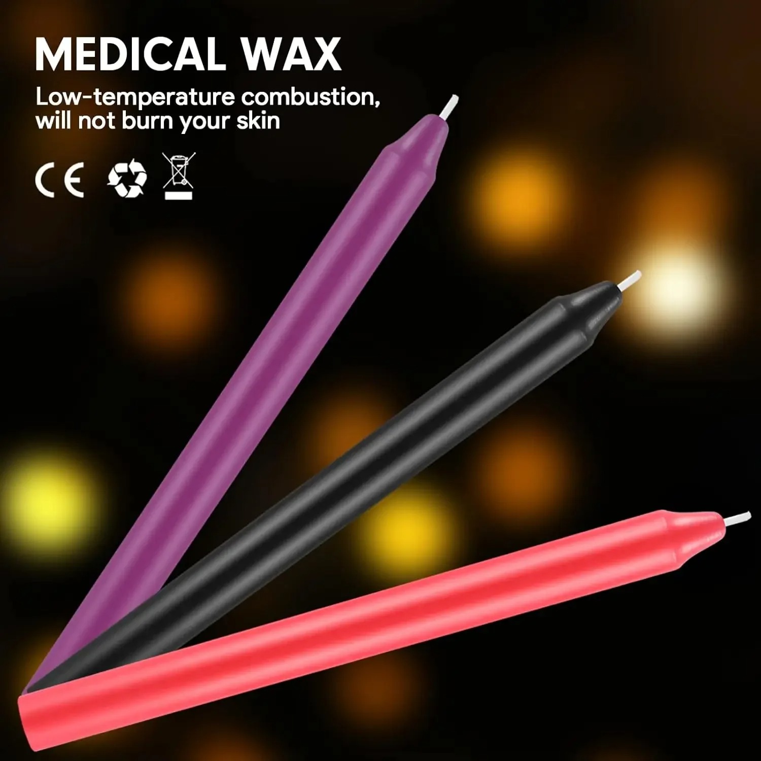 Low Temperature Candle 3Pcs BDSM Romantic Passion Play Sex Candles for Couple Relaxation Flirting Sex Toys for Adults Game