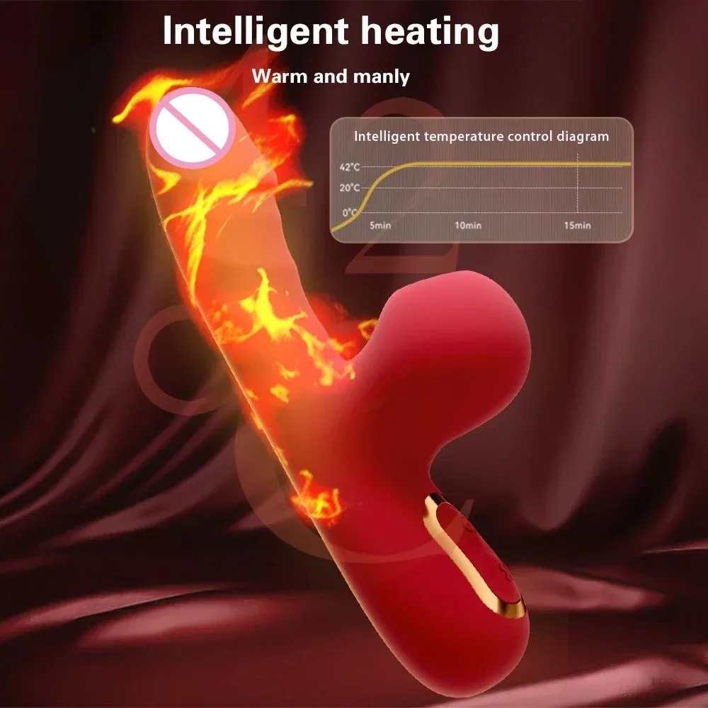 G Spot Vibrating Dildo Massager Vibrator Sucking Heating Sex Toys For Female Clitoris Sucking Clit Stimulator Masturbator Women