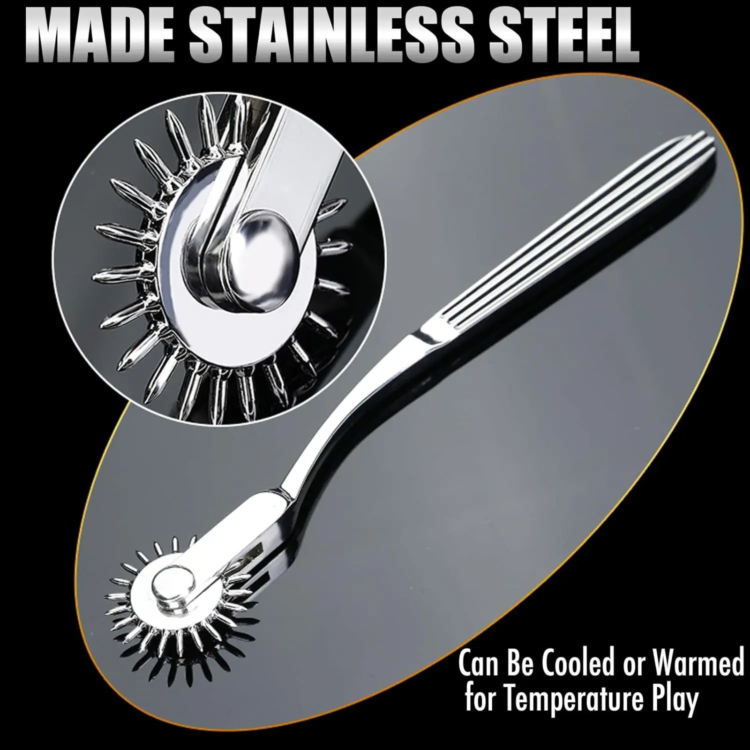Stainless Steel Wheel Gear  Roller BDSM  Sex Toys Bondage Pinwheel Flirting Stimulation Roller Portable for Couple  Adult Games