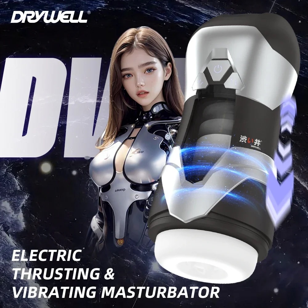 Janpanese Men Masturbator Cup Automatic Vibrating Male Masturbators Cup with Hands-Free Stroker 3D Realistic Vagina Sex Toys