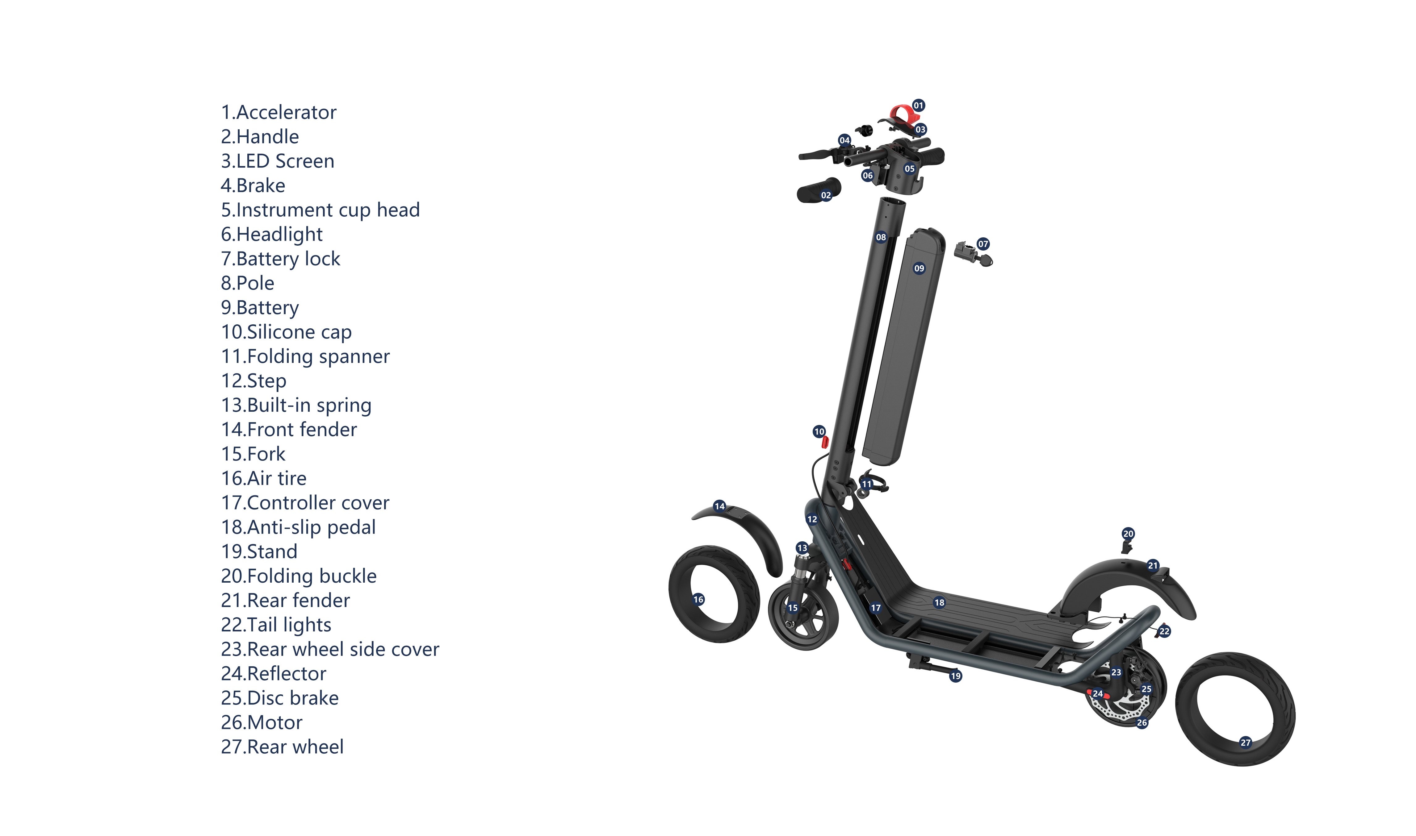 Folding Electric Scooter for Adults 450W Motor 10-Inch Tires 50km Long-Range Commuter E Scooter