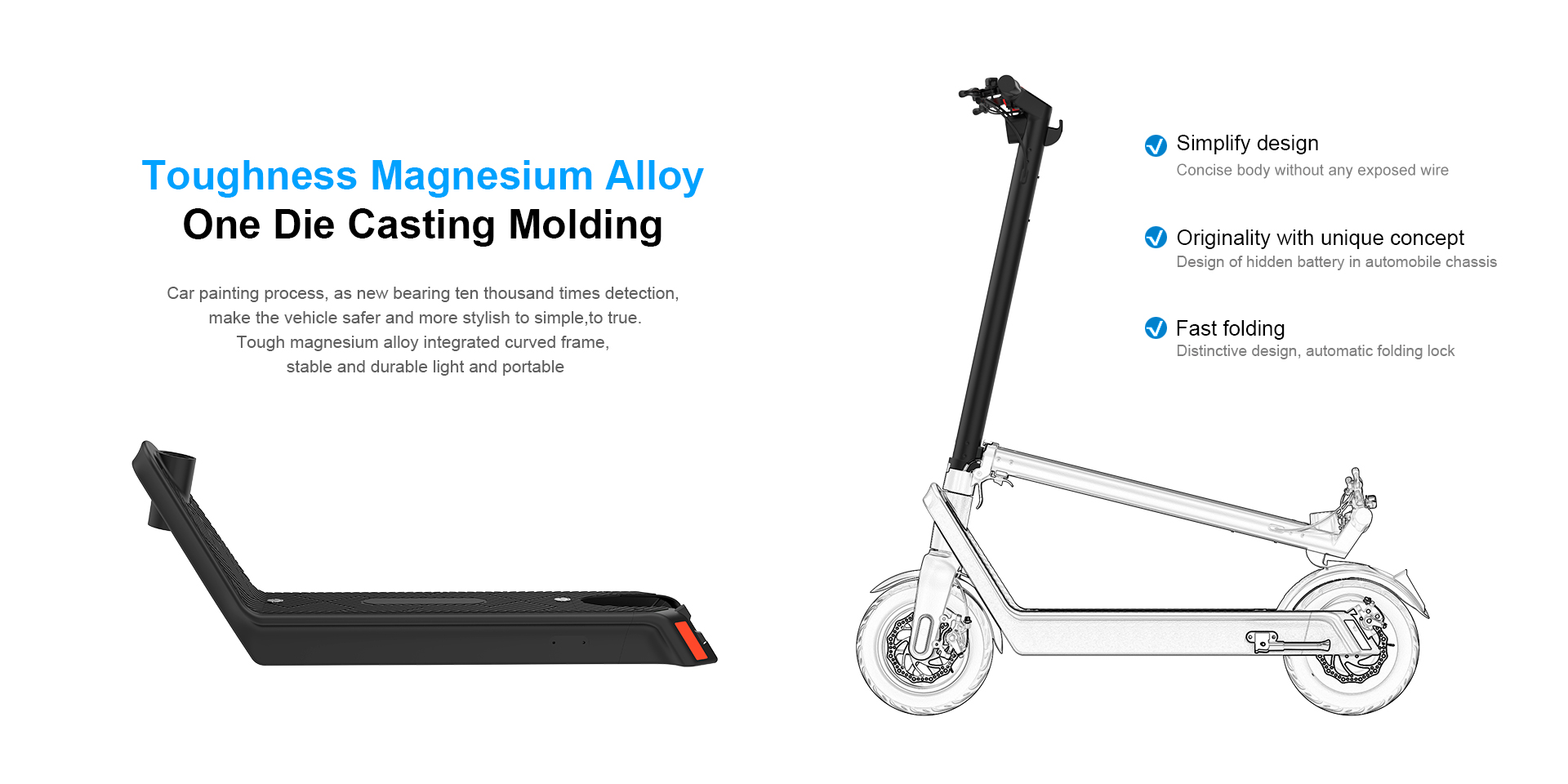 Folding Electric Scooter for Adults 500W Motor 40km/h Speed Long-Range Commuter E Scooter with Removable Battery