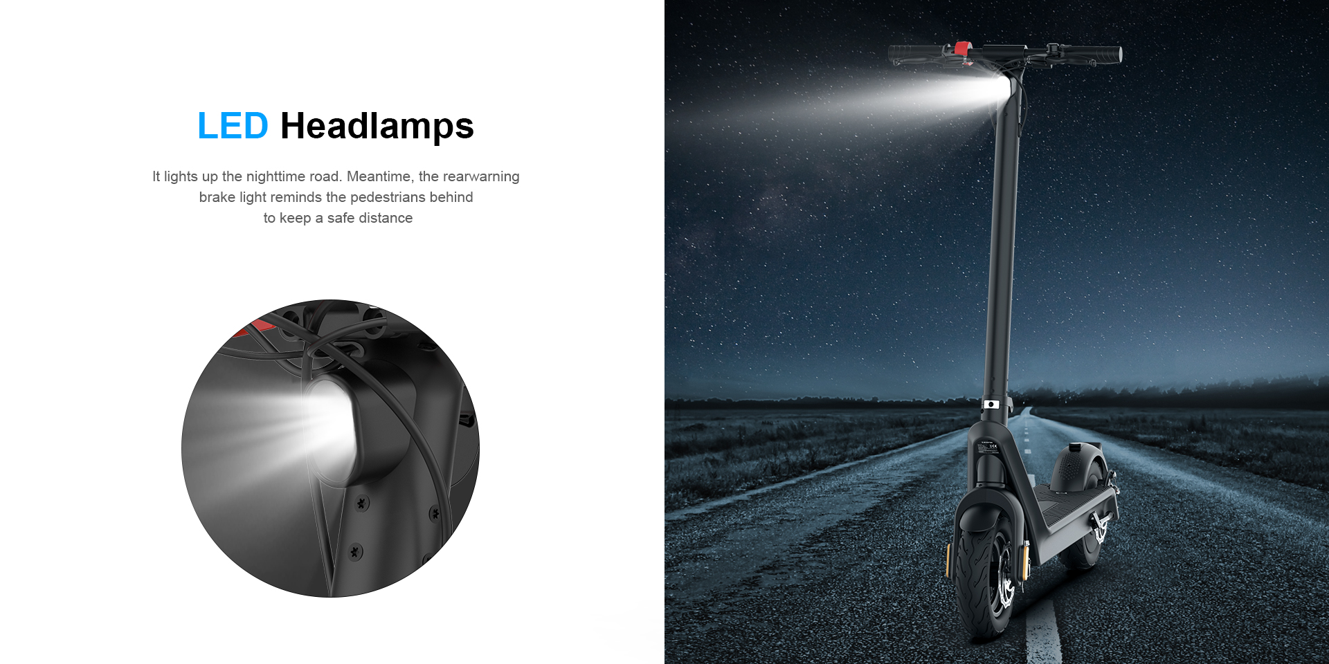 Folding Electric Scooter for Adults 500W Motor 40km/h Speed Long-Range Commuter E Scooter with Removable Battery