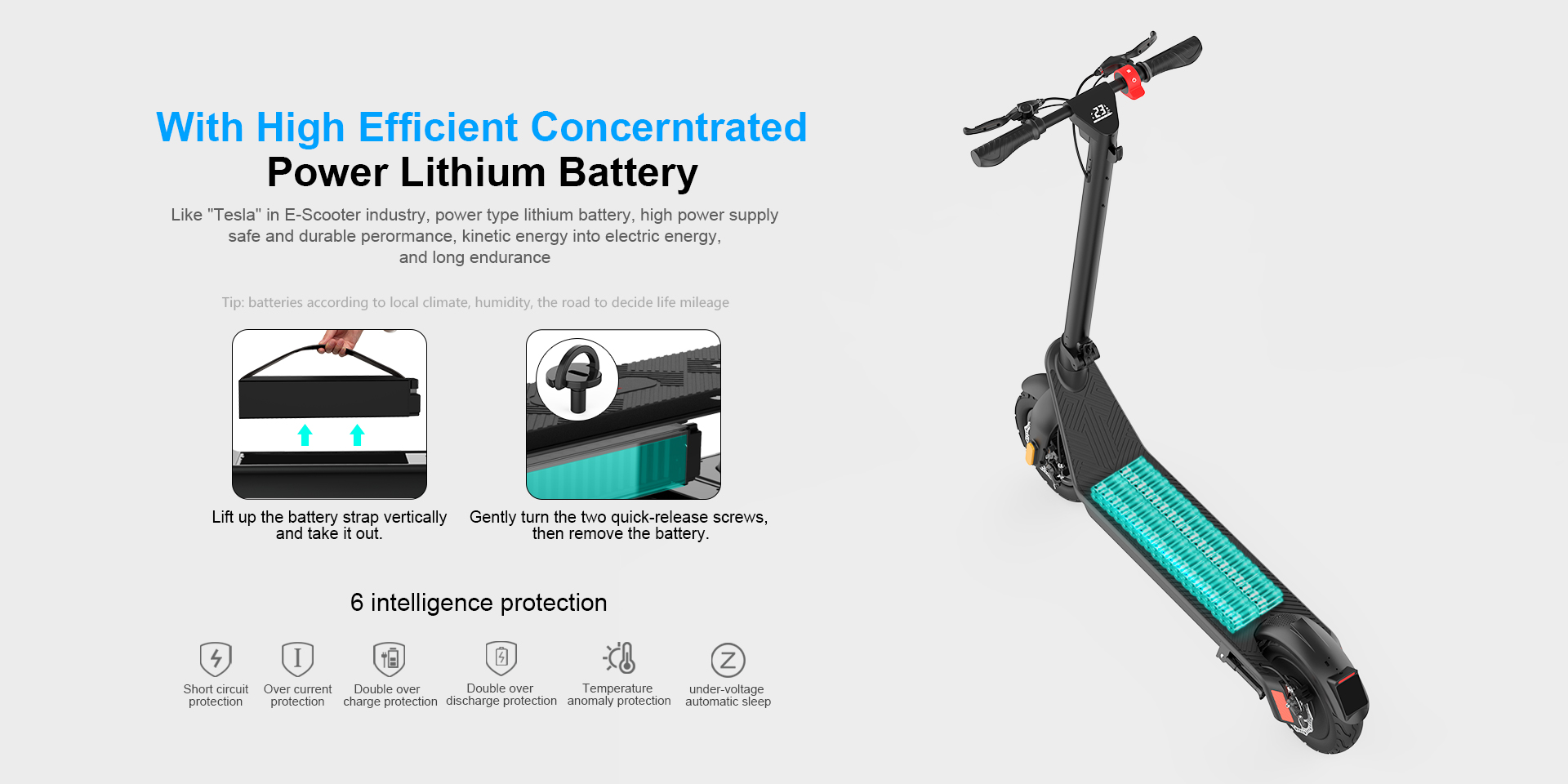 Folding Electric Scooter for Adults 500W Motor 40km/h Speed Long-Range Commuter E Scooter with Removable Battery