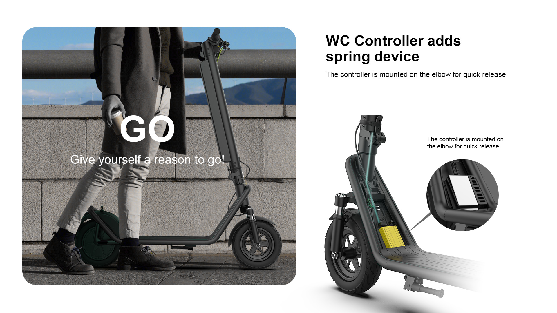 Folding Electric Scooter for Adults 450W Motor 10-Inch Tires 50km Long-Range Commuter E Scooter