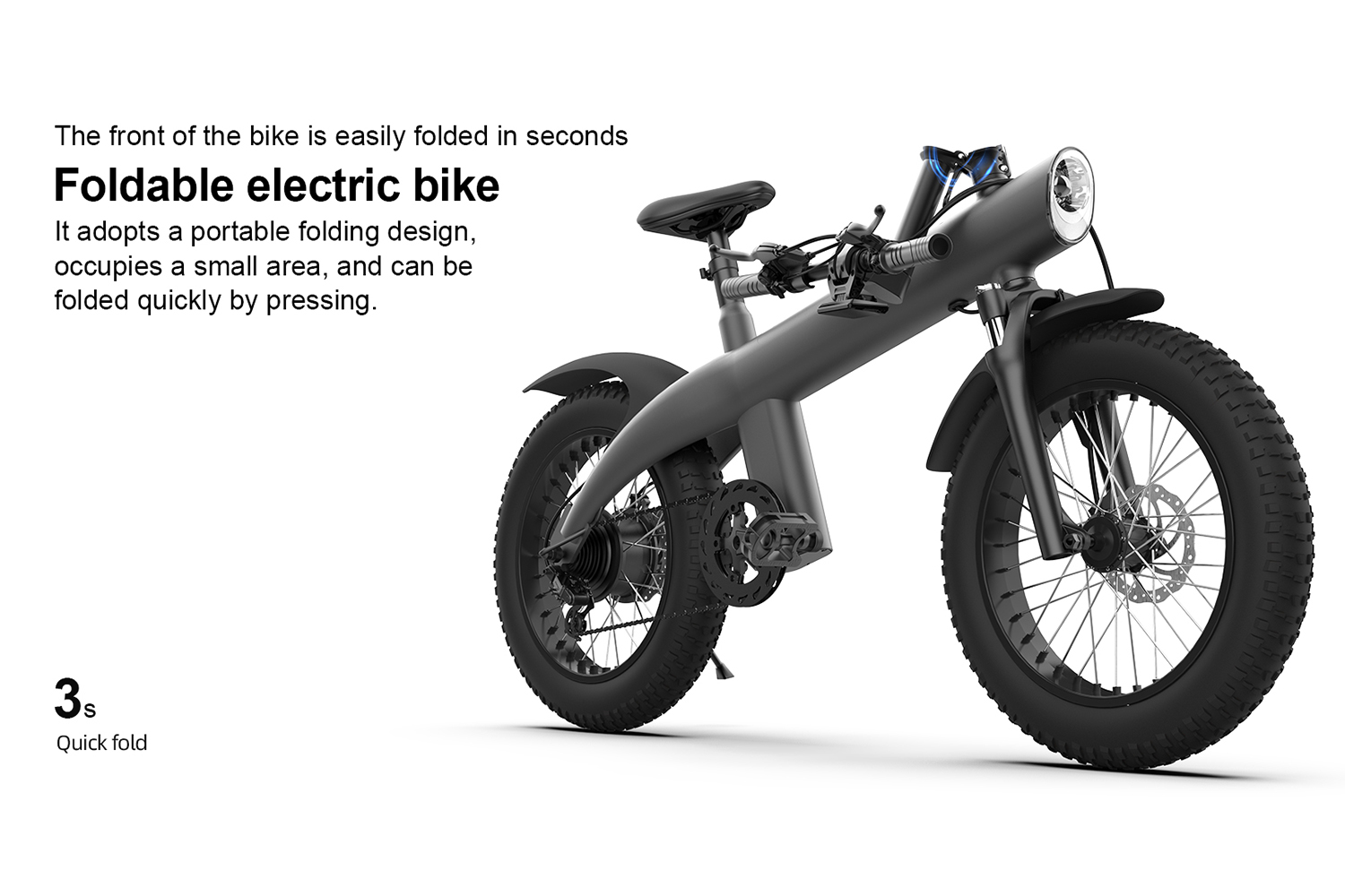 All-Terrain Folding Electric Bike for Adults – 750W Powerful Motor, 20-Inch Fat Tires, Dual Disc Brakes, Removable Lithium Battery