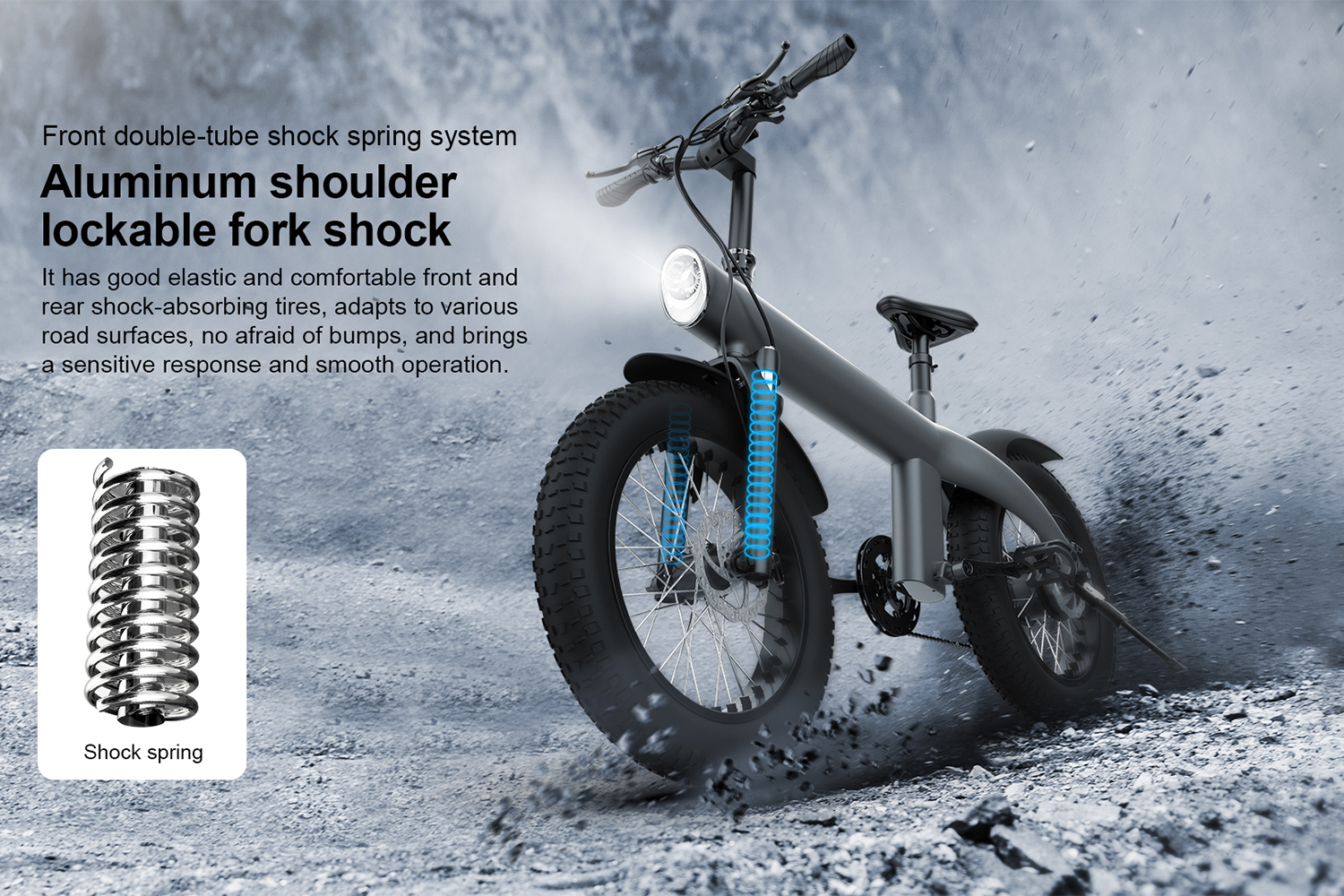 All-Terrain Folding Electric Bike for Adults – 750W Powerful Motor, 20-Inch Fat Tires, Dual Disc Brakes, Removable Lithium Battery