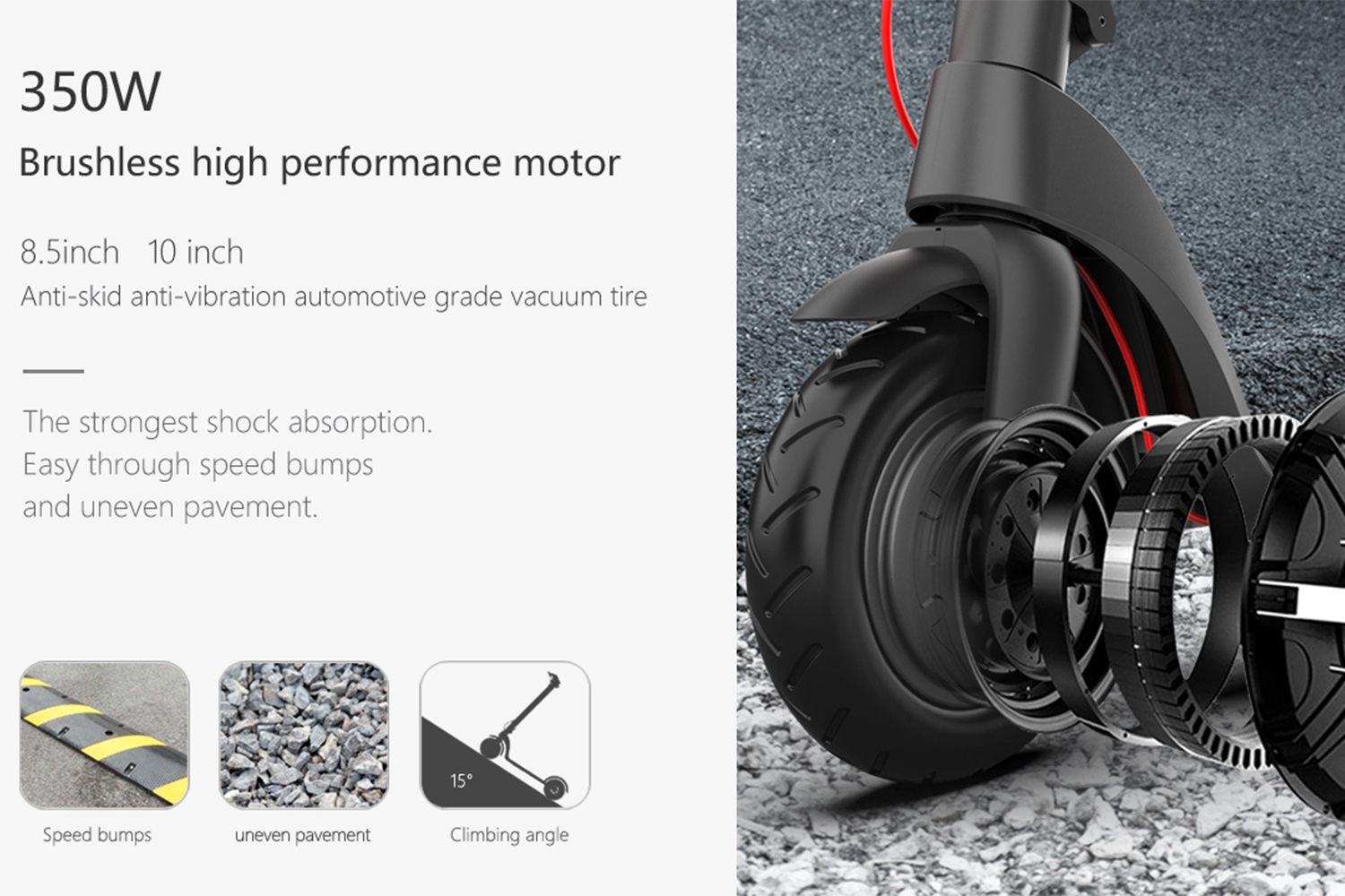 Folding Electric Scooter for Adults 350W Brushless Motor 25km Range Lightweight Commuter E Scooter with Removable Battery