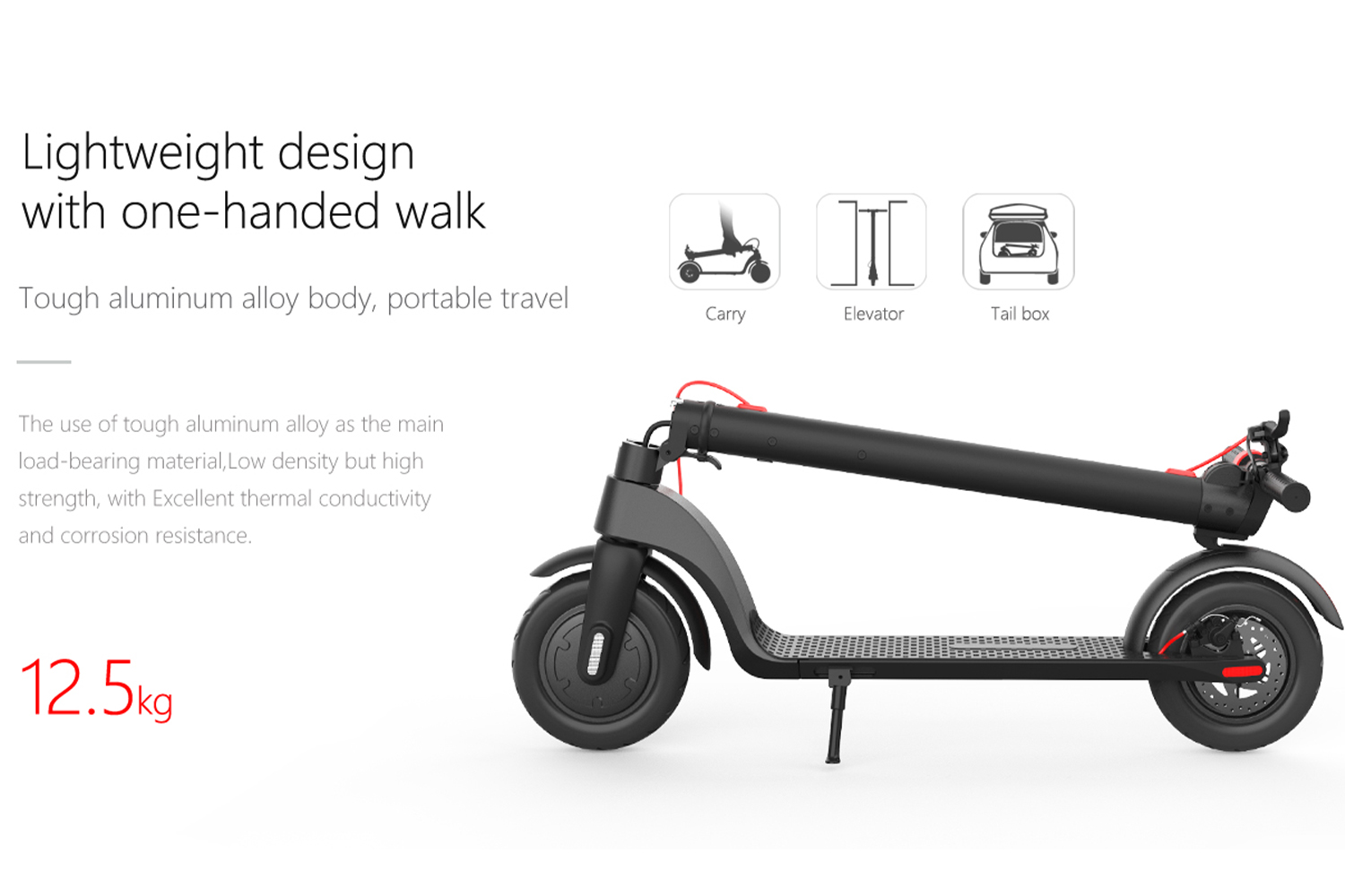 Folding Electric Scooter for Adults 350W Brushless Motor 25km Range Lightweight Commuter E Scooter with Removable Battery