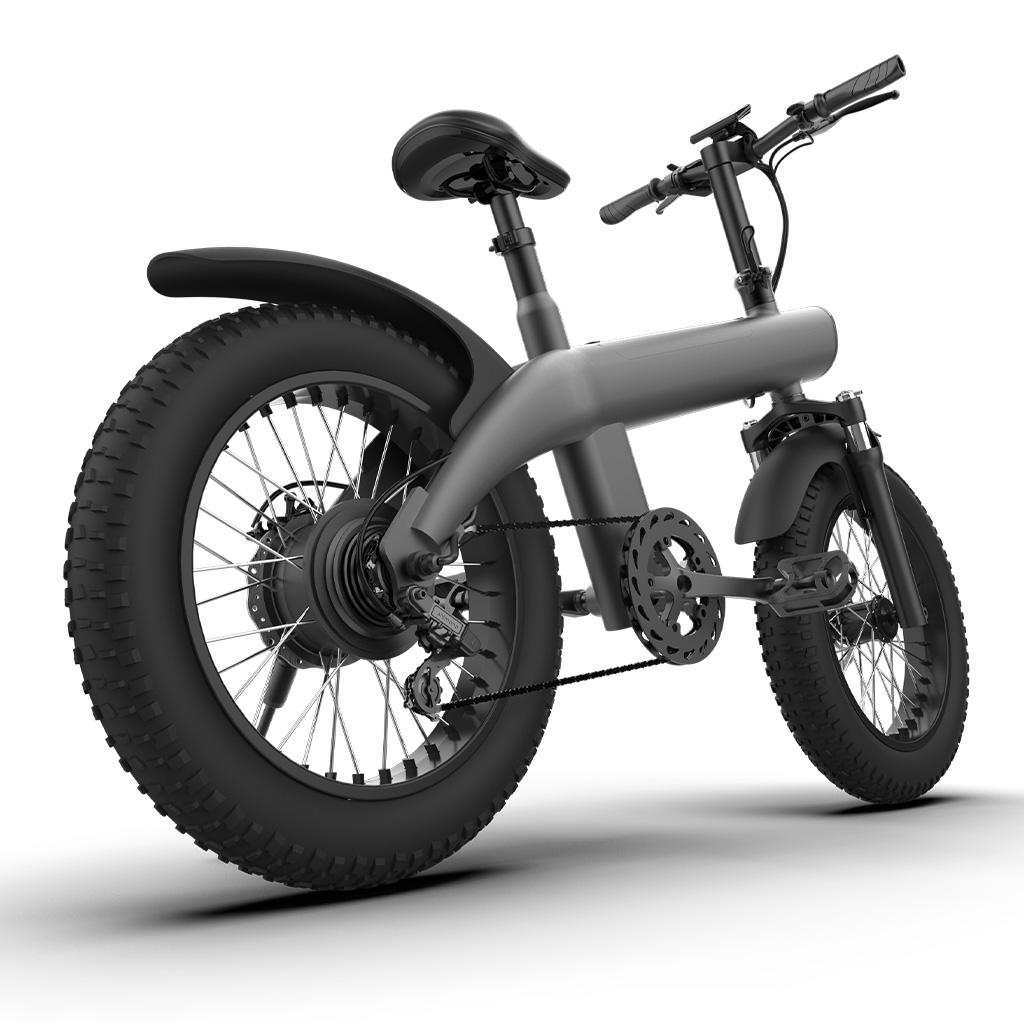 All-Terrain Folding Electric Bike for Adults – 750W Powerful Motor, 20-Inch Fat Tires, Dual Disc Brakes, Removable Lithium Battery