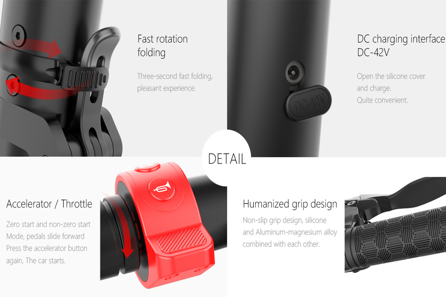 Folding Electric Scooter for Adults 350W Motor 45km Range Long-Range Commuter E Scooter with Embedded Battery