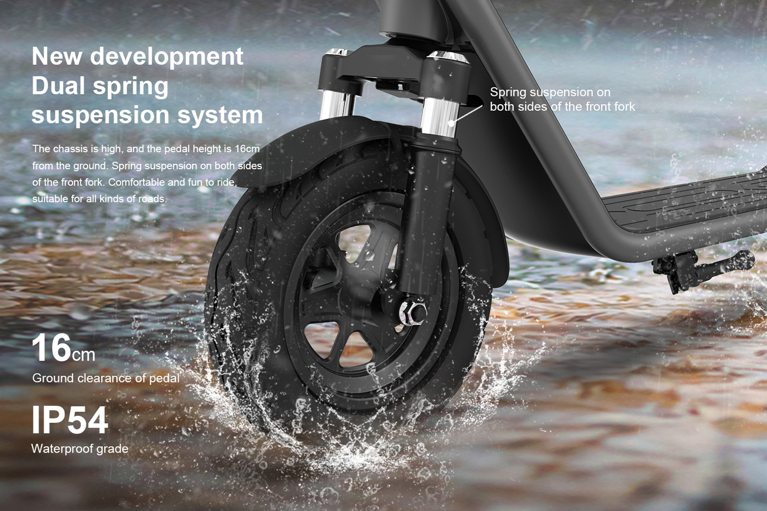 Folding Electric Scooter for Adults 450W Motor 10-Inch Tires 50km Long-Range Commuter E Scooter