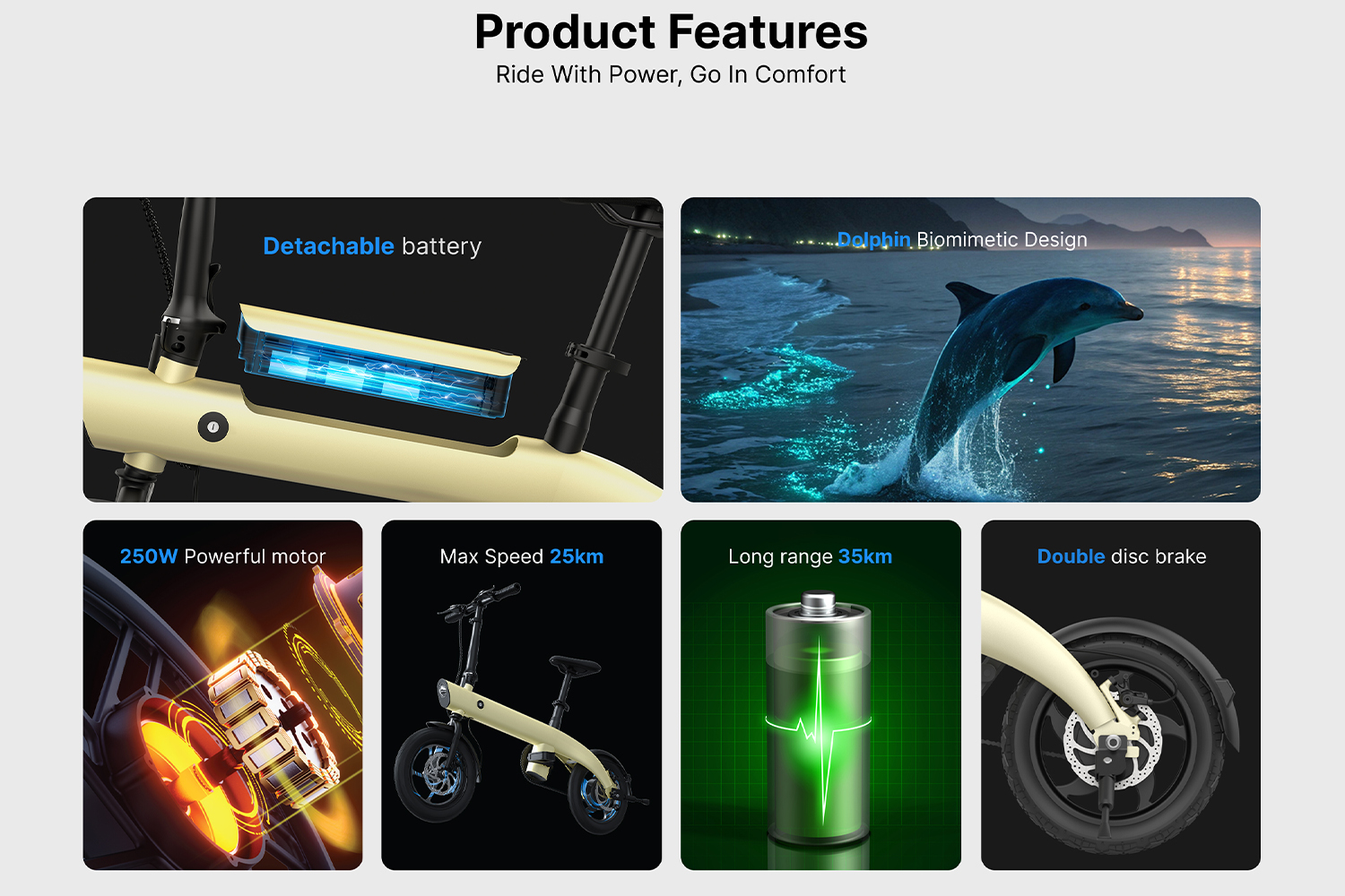 Folding Electric Bike 36V 250W 14