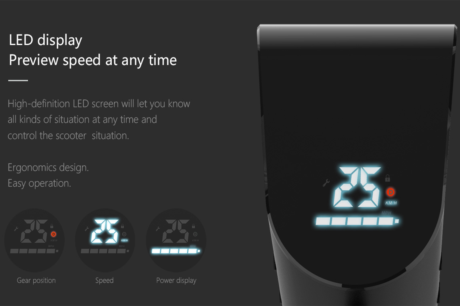 Folding Electric Scooter for Adults 350W Motor 45km Range Long-Range Commuter E Scooter with Embedded Battery