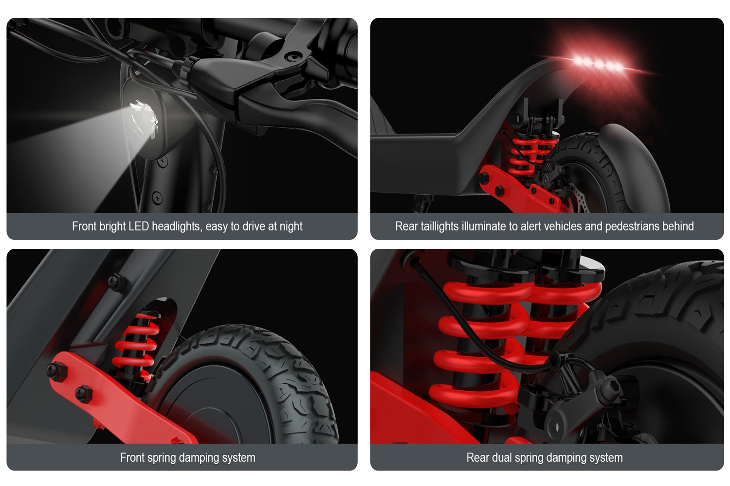 Folding Off-Road Electric Scooter for Adults 2000W Dual Motor 11-Inch Tires Long-Range Commuter E Scooter