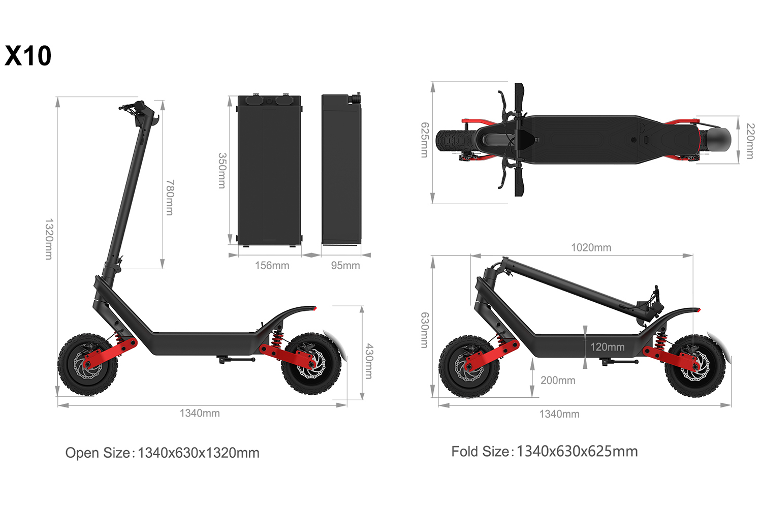 Folding Off-Road Electric Scooter for Adults 2000W Dual Motor 11-Inch Tires Long-Range Commuter E Scooter