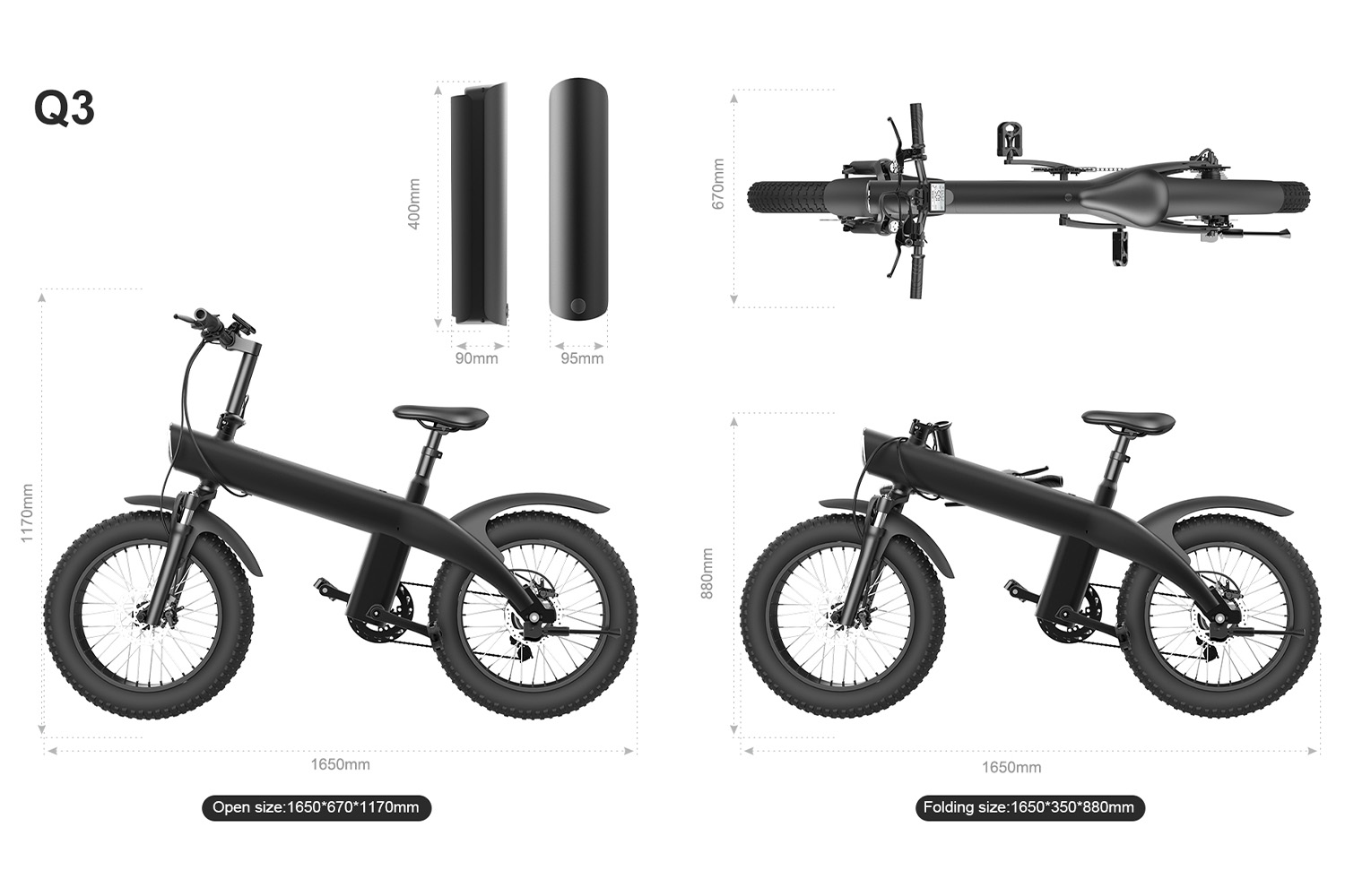 All-Terrain Folding Electric Bike for Adults – 750W Powerful Motor, 20-Inch Fat Tires, Dual Disc Brakes, Removable Lithium Battery